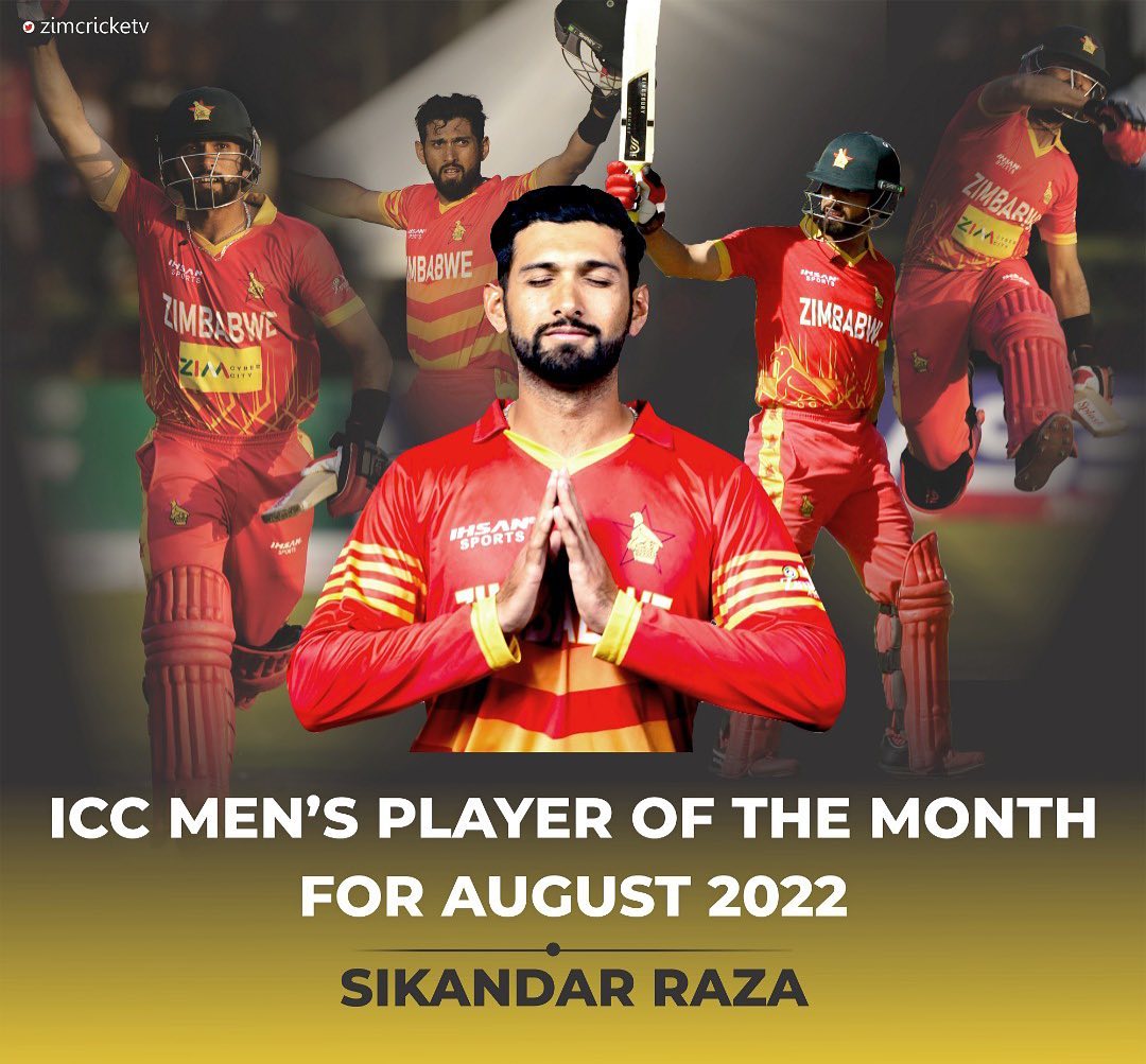 Well Done To Zimbabwe Cricket National Team Cricketer Sikandar Raza For